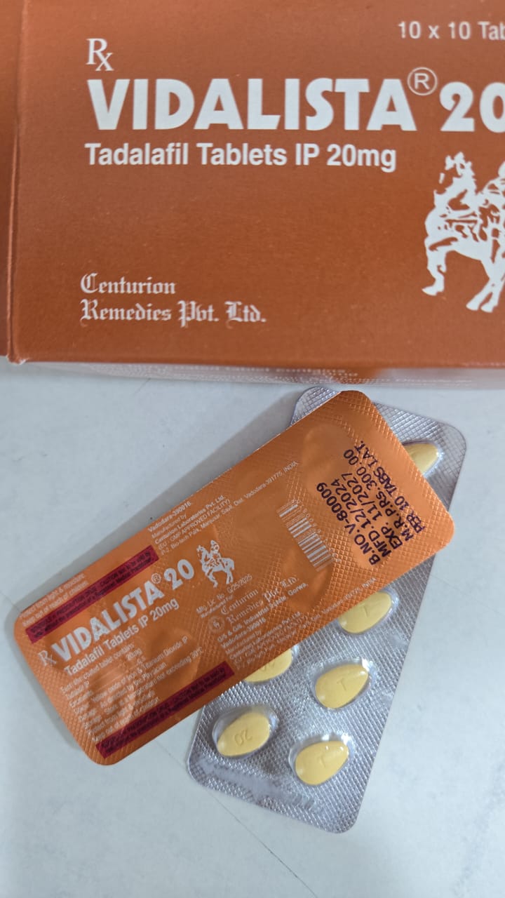 Vidalista 20 mg tadalafil